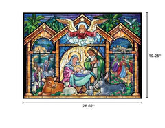 Vermont Christmas nativity scene puzzle fosters cozy family tradition.