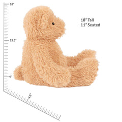 Vermont Teddy Bear Classic 18-inch recycled stuffing supports sustainability.