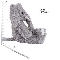 Back view of Vermont Teddy Bear Elephant highlighting large floppy ears.