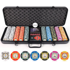 Versa Games poker chips with denomination centers for easy value spotting.