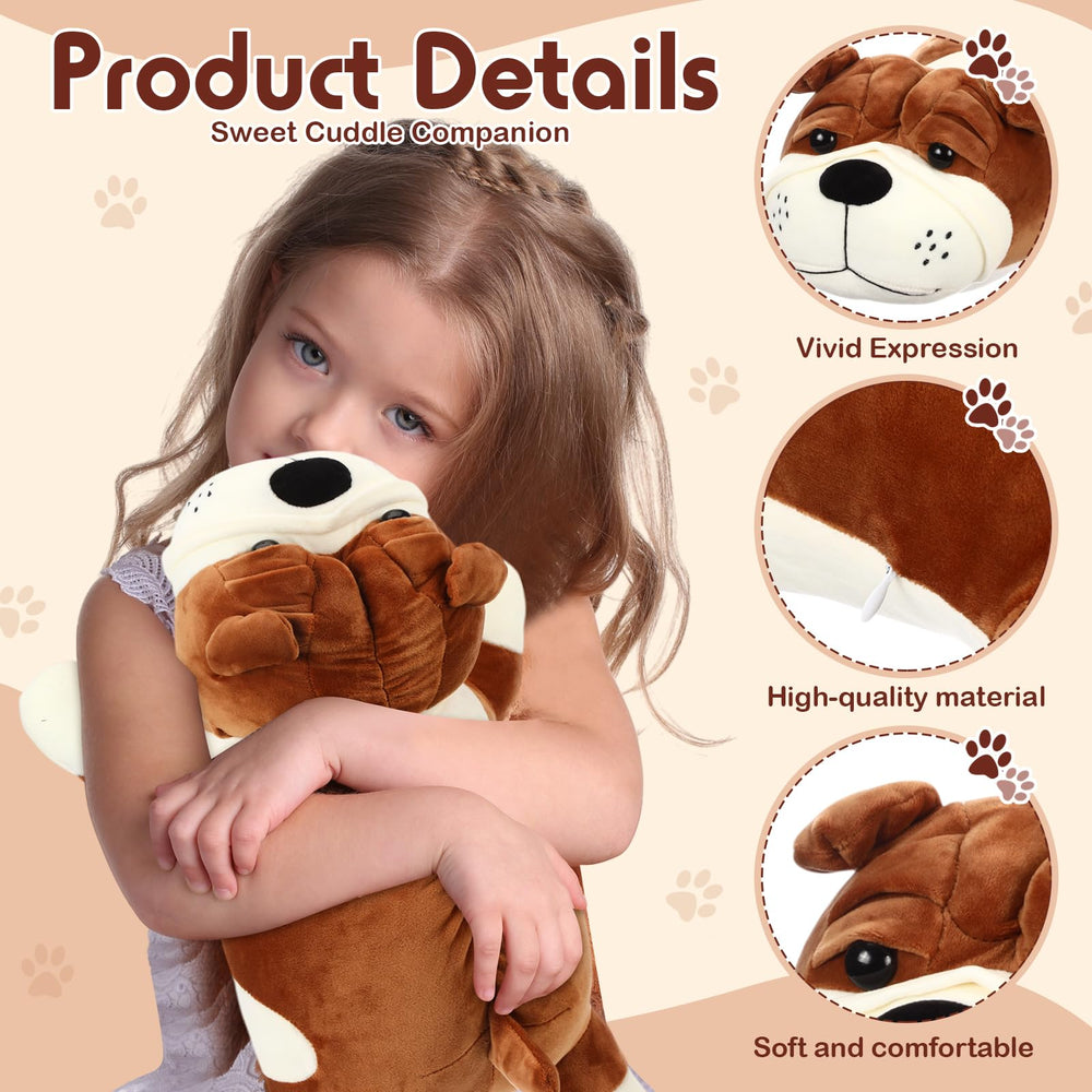 Soft stretch plush fabric with PP cotton filling delivers snug, sink-in snuggles.