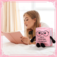 Valentine book plush by Vertintong perfect gift for book lovers and librarians.