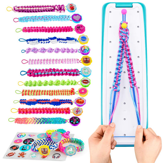 VERTOY bracelet-making-tool for on-the-go crafting, keeps threads organized and kids entertained.