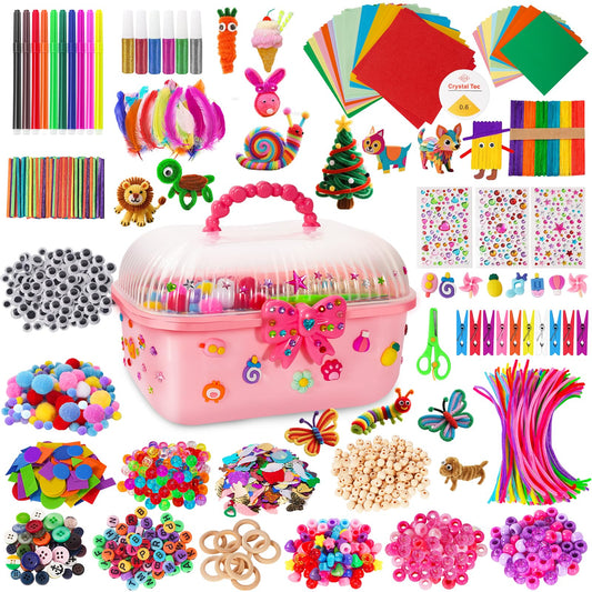 VERYHDSN large craft box keeps art supplies organized for kids