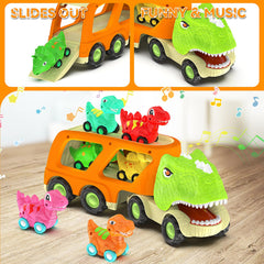 Veslier dinosaur head truck front view for realistic pretend adventures