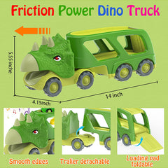 Veslier push-and-go dino truck for effortless, grab-and-go play.
