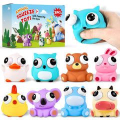 VESPRO 8-pack chick squishy with popping eyes for sensory play and stress relief