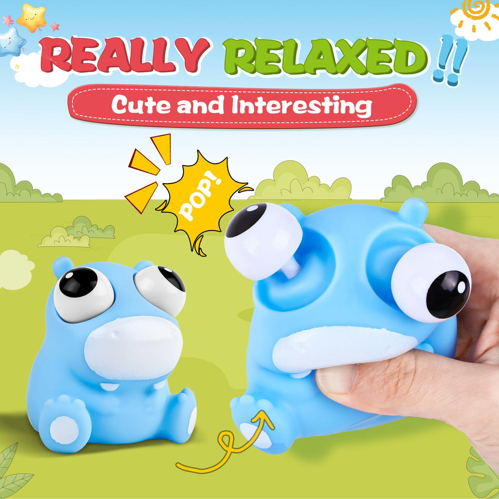 VESPRO 8-pack rabbit squishy with popping eyes for calming tactile play