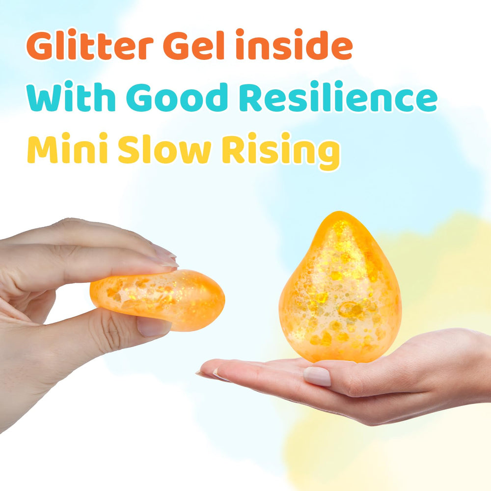 VESPRO slow-rise stress ball in action demonstrating gentle rebound