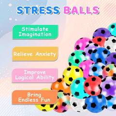 VESPRO soccer-styled stress ball close-up showing textured surface for tactile relief.
