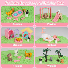 Vextronic pet bowls and foods for feeding role-play.