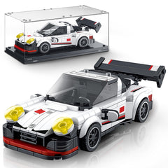 VGD car-building set with display case is ideal for shelf display and collection.