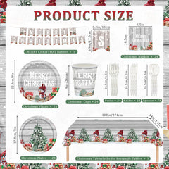 VHUWE Christmas 9-inch plates ideal for main courses at celebrations.