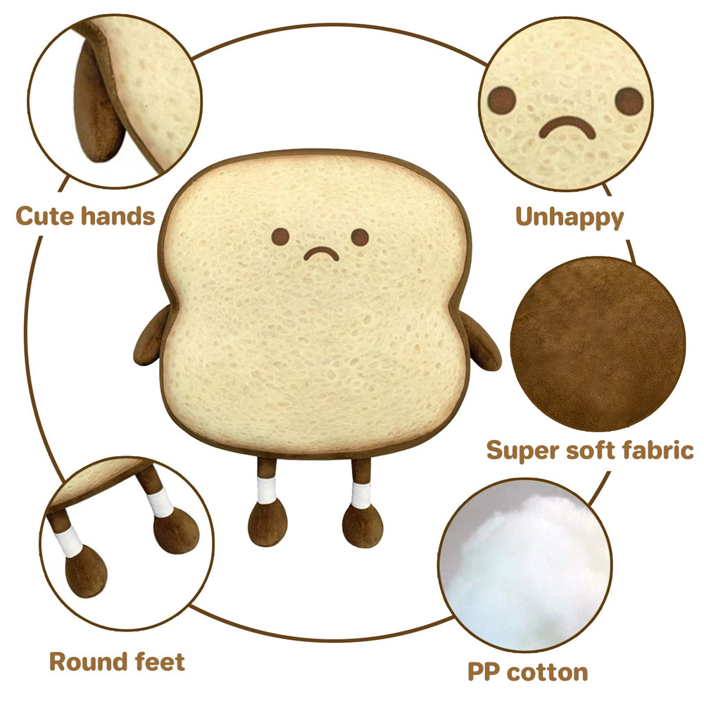 VHYHCY Toast Bread Pillow in a living room setup for lounge time
