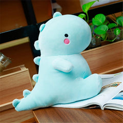 VHYHCY dinosaur plush fabric texture close-up, shows fluffy coat and gentle seams.