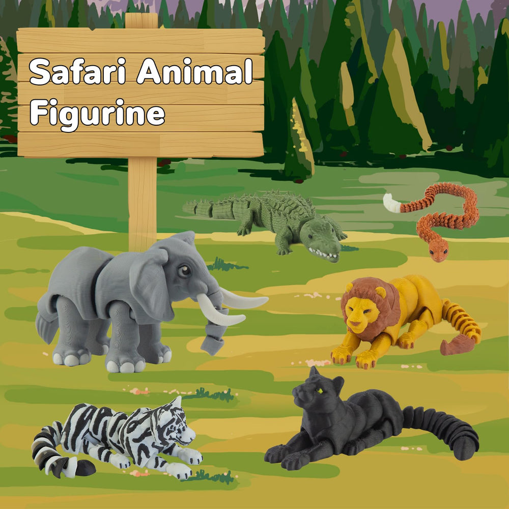 Viabty safari crocodile figure for tactile learning and curious exploration