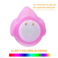 Gift-ready set of six VIBOYLAR glow bath toys for toddlers