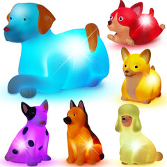 VIBOYLAR glowing dog bath toys six-pack ready for bath time fun