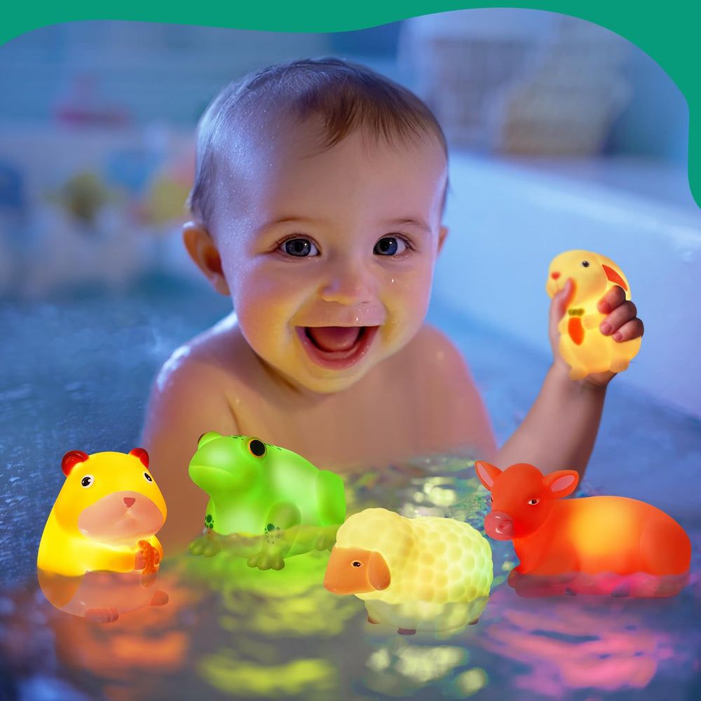 VIBOYLAR bath toys with sealed bottoms to keep interiors dry