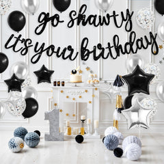 Vibzox 10in silver four-pointed stars add sparkle