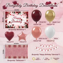 Vicduotex metallic gold 10 inch balloons add shimmering accents.