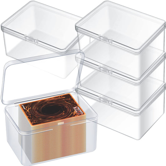Vicenpal card storage box clear 4-pack for organizing MTG decks with easy visibility