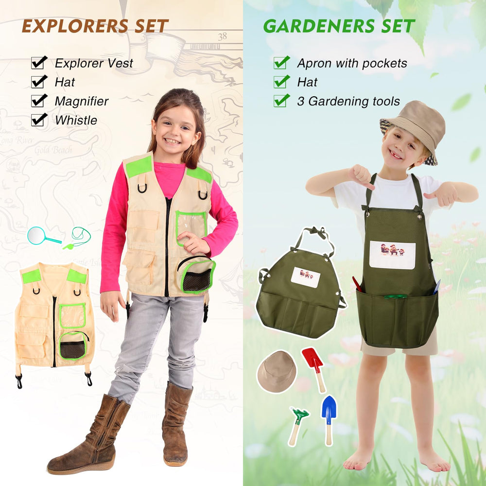 Vicenpal construction worker costume set for kids encourages building play.