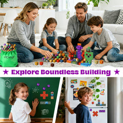 VICHTOP magnet world elements shown for creative level-building and STEM exploration.