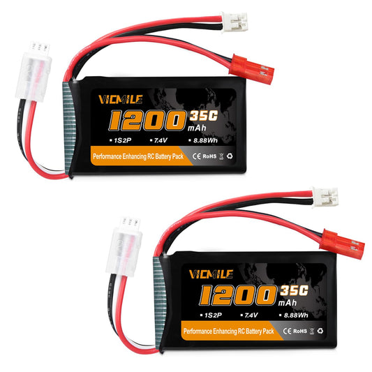 VICMILE SCX24 battery 55x30x16 mm, compact fit for tight RC car compartments.