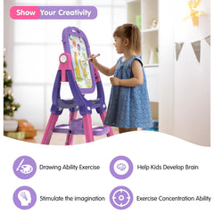 Victostar easel sturdy tripod base provides stable support during play.