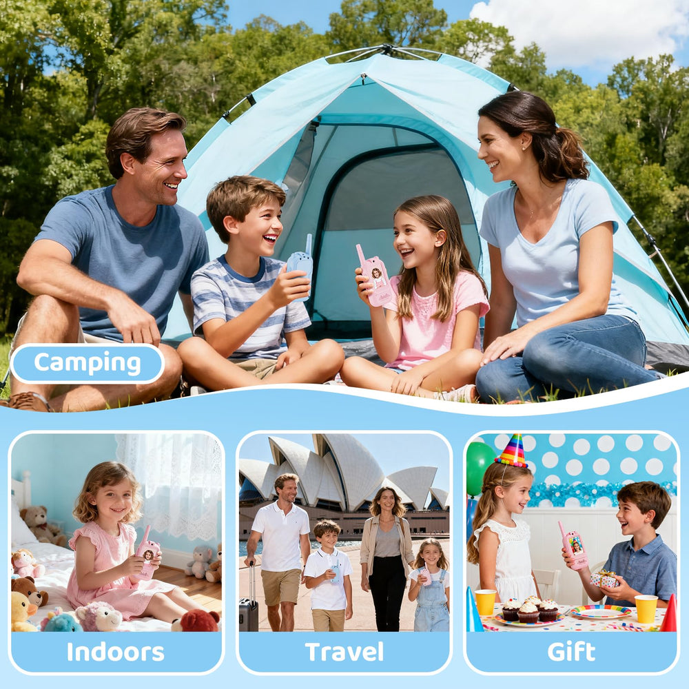 Video Walkie Talkies for Kids durable ABS shell withstands outdoor use.