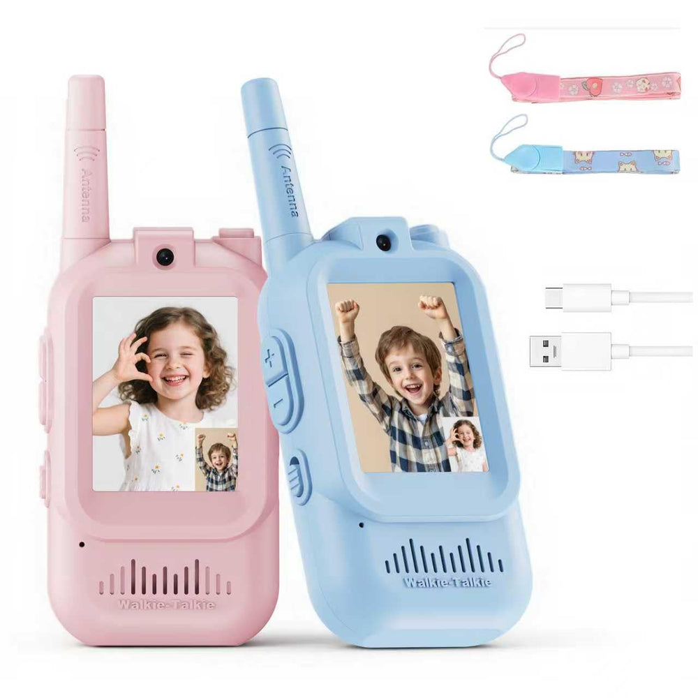 Video Walkie Talkies for Kids camera setup enables real-time video calls during play.