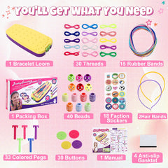 VIDIBESTY bracelet threads in bright colors, enabling creative patterns.