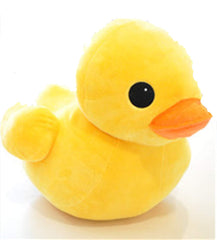 VIDOSCLA yellow duck plush toy front view, ultra-soft and cuddly for kids