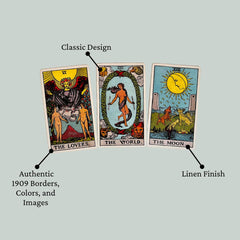 Spread view of Vieux Monde Express 1909 tarot deck showing traditional imagery for study and practice.