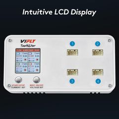 VIFLY ToothStor color LCD display shows charging status clearly.