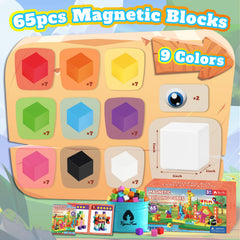 VigorFun 1-inch magnetic blocks close-up showing strong magnets