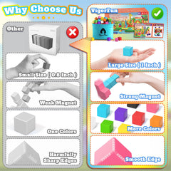 VigorFun magnetic blocks with eyes for imaginative storytelling