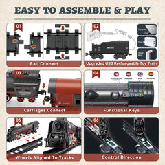 VigorFun train set around a Christmas tree makes a festive centerpiece