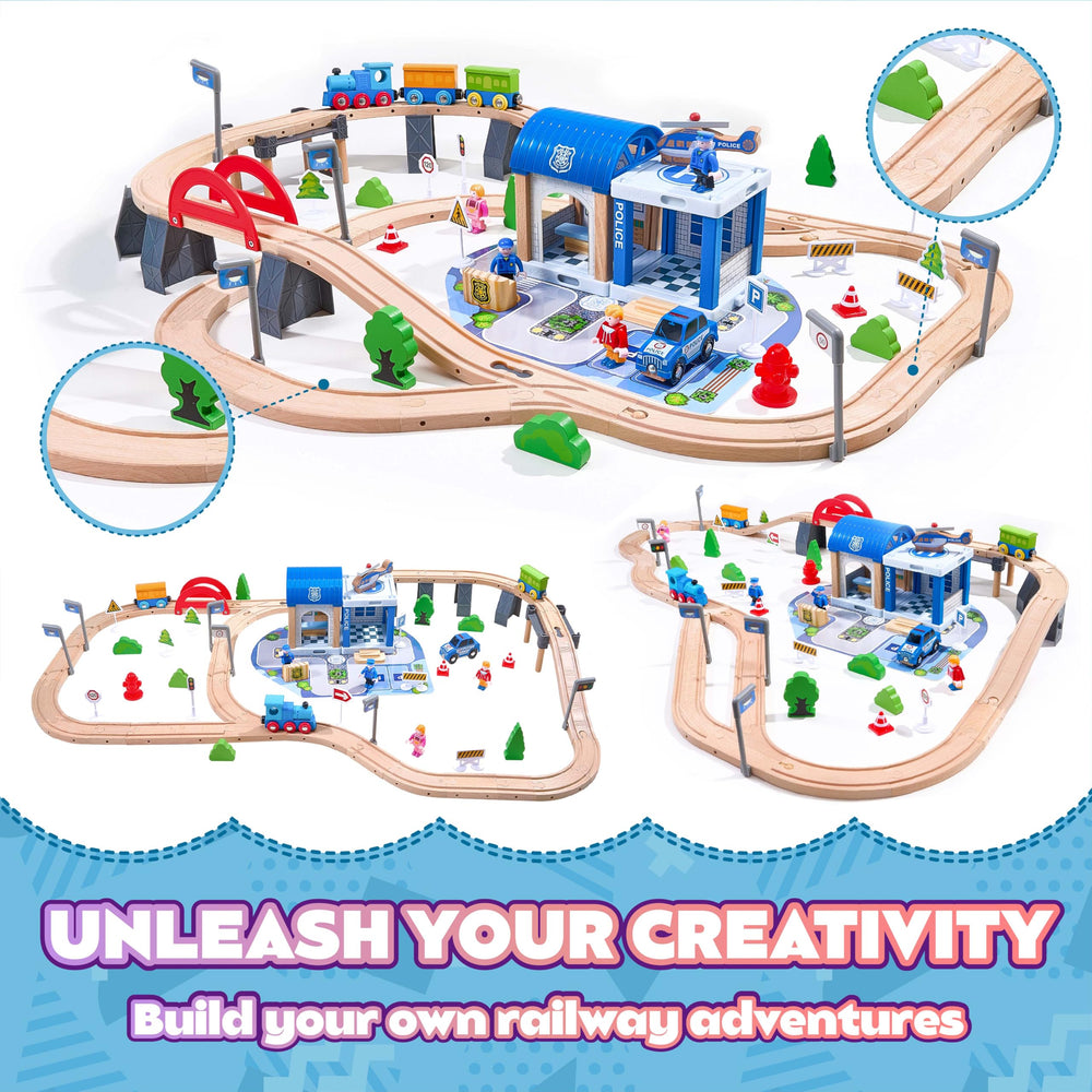 VigorFun road and rail tracks provide flexible layouts for evolving play scenarios.