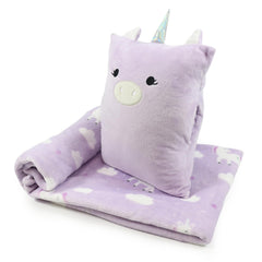 VigorSpring unicorn pillow 15x12 inches for cuddling and back support during travel