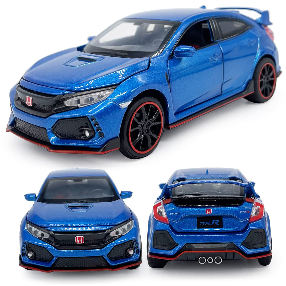 VIIGER 2017 Civic Type R model car hood and trunk open feature.
