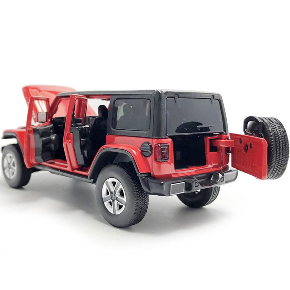 VIIGER Wrangler Sahara diecast SUV red headlights visible for nighttime display