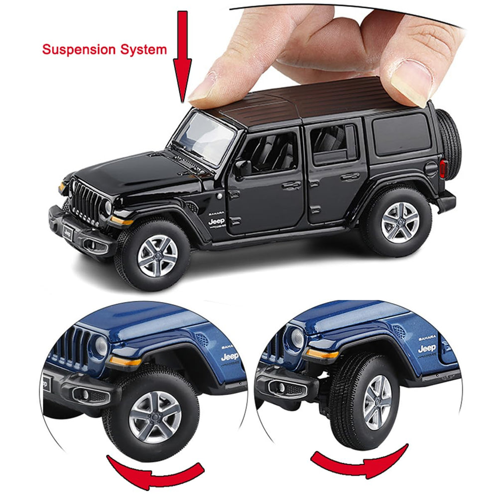 VIIGER Wrangler Sahara diecast SUV red open doors inviting interactive play