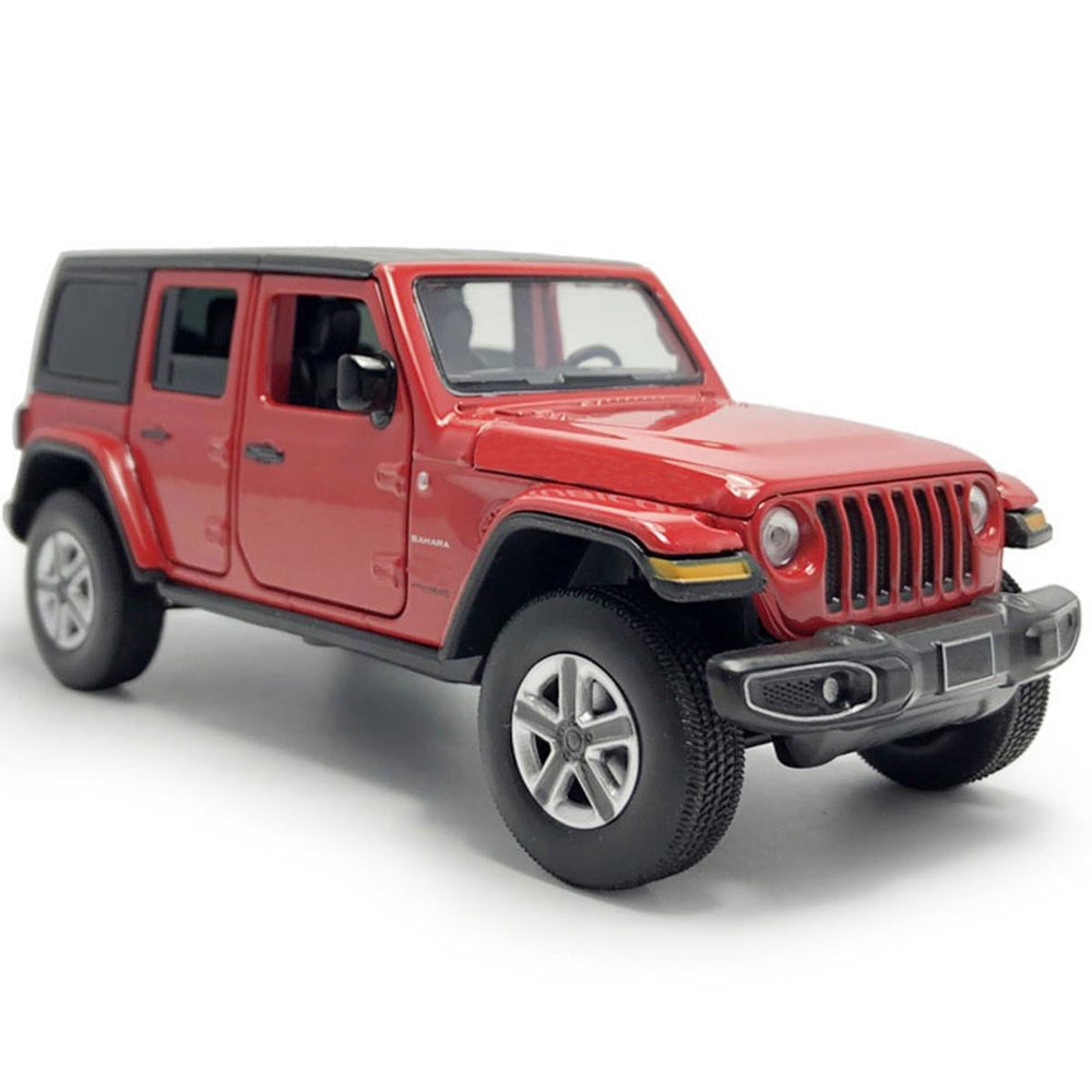 VIIGER Wrangler Sahara diecast SUV red suspension detail reflecting lifelike movement