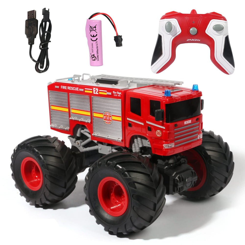VijiSuki gift idea RC fire truck for kids supports interactive outdoor play.