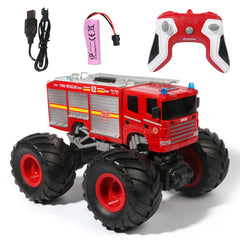VijiSuki gift idea RC fire truck for kids supports interactive outdoor play.