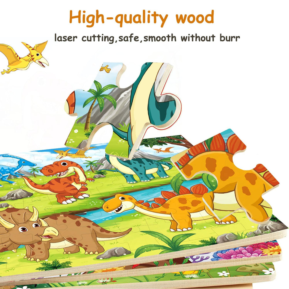 VIJYYZT wooden safari puzzle promotes exploration and spatial awareness.