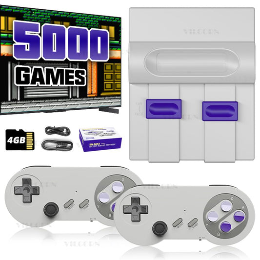 VILCORN video game console front view emphasizes compact retro design for easy setup.
