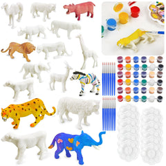Vileafy safari painting kit contents ready for kids’ creativity